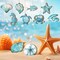 30 Pcs Summer Ocean Animals Ornaments Summer Ornaments for Tree Wooden Beach Hanging Ornaments Ocean Themed Ornaments with String Wooden Slices Summer Decor for Home Small Tree Party